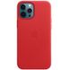 Кожаный чехол для Apple iPhone 12 Pro / 12 Leather Case (AAA) Red