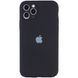 Чохол для Apple iPhone 11 Pro Silicone Full camera / закритий низ + захист камери (Чорний / Black)