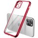 Прозрачный силиконовый чехол с глянцевой окантовкой Full Camera для Apple iPhone 11 Pro Max (6.5") (Красный)