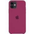 Чехол silicone case for iPhone 11 Rose Red / бардовый