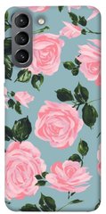 Чехол для Samsung Galaxy S21 PandaPrint Розовый принт цветы