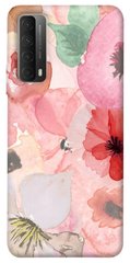 Чехол для Huawei P Smart (2021) PandaPrint Акварельные цветы 3 цветы