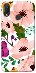 Чехол для Huawei P Smart+ (nova 3i) PandaPrint Акварельные цветы цветы
