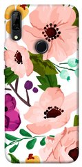 Чехол для Huawei P Smart Z PandaPrint Акварельные цветы цветы