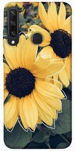Чехол для Huawei Y6p PandaPrint Два подсолнуха цветы