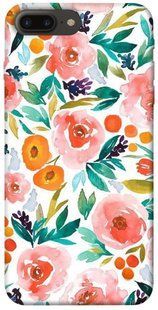 Чохол для Apple iPhone 7 plus / 8 plus (5.5 "") PandaPrint Акварельні квіти 2 квіти