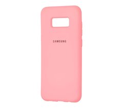 Чехол для Samsung Galaxy S8 Plus (G955) Silicone Full розовый  с закрытым низом и микрофиброй