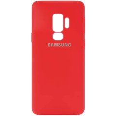 Чехол для Samsung Galaxy S9+ Silicone Full camera закрытый низ + защита камеры Красный / Red