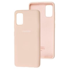 Чехол для Samsung Galaxy A41 (A415) Silicone Full розовый песок c закрытым низом и микрофиброю