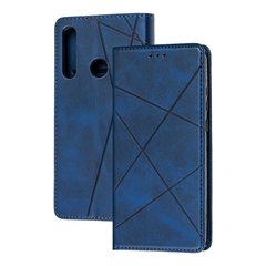 Чехол книжка Business Leather для Huawei Y6P синий