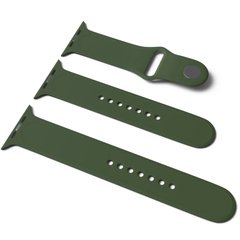 Силіконовий ремінець для Apple Watch Sport Band 38/40 (S / M & M / L) 3pcs (Зелений / Forest green)