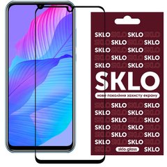 Захисне скло SKLO 3D (full glue) для Huawei Y8p (2020) / P Smart S, Черный
