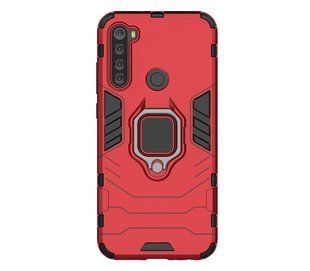 Ударопрочный чехол Transformer Ring for Magnet для Xiaomi Redmi Note 8T Красный Противоударный, бронированный