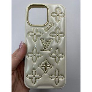 Чохол для Iphone 14 Pro Max Leather LV White 2