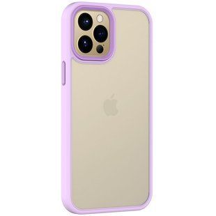 TPU+PC чехол Metal Buttons для Apple iPhone 14 Pro Max (6.7") Сиреневый