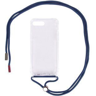 Чохол TPU Crossbody Transparent для Apple iPhone 7 plus / 8 plus (5.5"") Синій