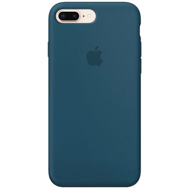 Чохол для Apple iPhone 7 plus / 8 plus Silicone Case Full з мікрофіброю і закритим низом (5.5 "") Синій / Cosmos Blue