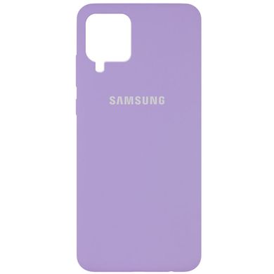 Чехол для Samsung A42 5G Silicone Full с закрытым низом и микрофиброй Сиреневый / Dasheen