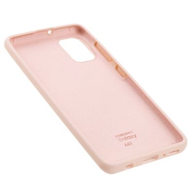 Чехол для Samsung Galaxy A41 (A415) Silicone Full розовый песок c закрытым низом и микрофиброю