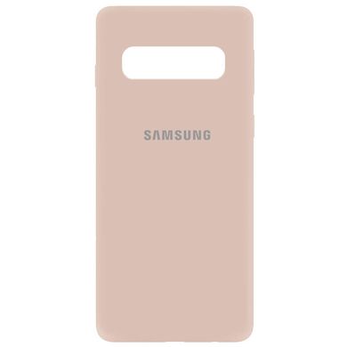 Чехол для Samsung Galaxy S10 (G973) Silicone Full пудровый c закрытым низом и микрофиброю