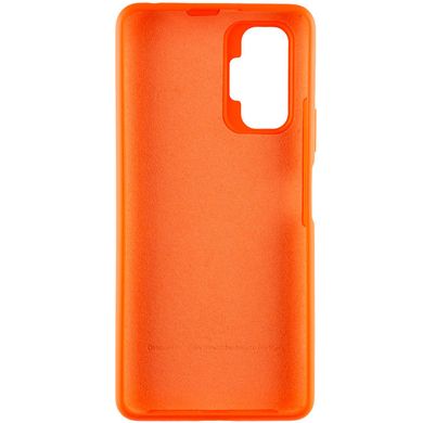 Чехол для Xiaomi Redmi Note 10 Pro Silicone Full c закрытым низом и микрофиброю Оранжевый / Neon Orange