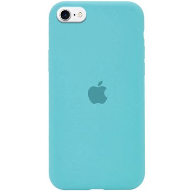 Чохол Silicone Case Full Protective (AA) для Apple iPhone SE (2020) (Бірюзовий / Marine Green)