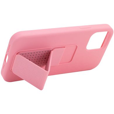 Чехол Silicone Case Hand Holder для Apple iPhone 12 Pro / 12 (6.1") (Розовый / Pink)
