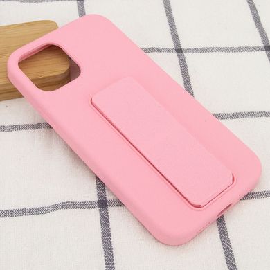 Чохол Silicone Case Hand Holder для Apple iPhone 12 Pro / 12 (6.1") (Рожевий / Pink)