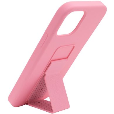 Чохол Silicone Case Hand Holder для Apple iPhone 12 Pro / 12 (6.1") (Рожевий / Pink)
