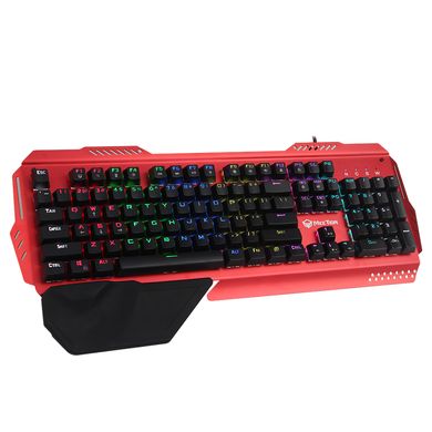 Клавіатура MEETION Gaming Mechanical Wired Keyboard RGB Backlit MK-20 |RU/EN розкладки| Black-Red
