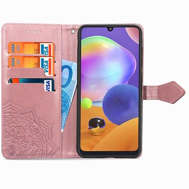 Кожаный чехол (книжка) Art Case с визитницей для Samsung Galaxy M51 (Розовый)