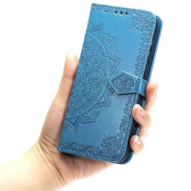 Кожаный чехол (книжка) Art Case с визитницей для Xiaomi Redmi Note 9 Pro Синий