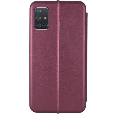 Кожаный чехол (книжка) Classy для Samsung Galaxy M51 (Бордовый)