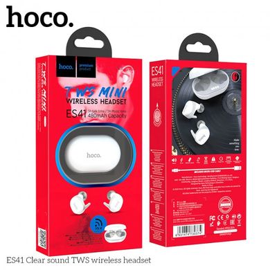 Наушники Bluetooth HOCO Clear sound TWS ES41 |BT5.0, 480mAh| white