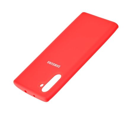 Чохол для Samsung Galaxy Note 10 (N970) Silicone Full Червоний з закритим низом і мікрофіброю