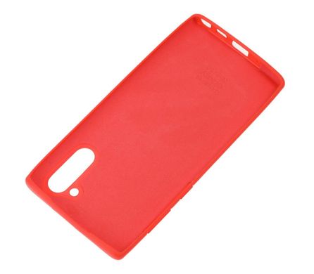 Чехол для Samsung Galaxy Note 10 (N970) Silicone Full Красный c закрытым низом и микрофиброю
