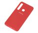 Чохол Silicone cover для Samsung A9 2018 з мікрофіброю і закритим низом Red