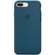 Чехол для Apple iPhone 7 plus / 8 plus Silicone Case Full с микрофиброй и закрытым низом (5.5"") Синий / Cosmos Blue