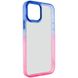 Чехол TPU+PC Fresh sip series для Apple iPhone12 Pro Max (6.7") Розовый / Синий