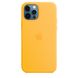 Чехол для Apple Iphone 12 / 12 pro Silicone case Original 1:1 full with Magsafe / Желтый / Sunflower