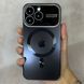 Чохол для iPhone 15 Pro Max Скляний матовий + скло на камеру Camera Lens Glass matte case with Magsafe
