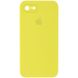 Чохол для iPhone 6 / 6s Silicone Full camera закритий низ + захист камери Жовтий / Bright Yellow квадратні борти