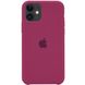 Чехол silicone case for iPhone 11 Rose Red / бардовый