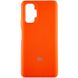 Чехол для Xiaomi Redmi Note 10 Pro Silicone Full c закрытым низом и микрофиброю Оранжевый / Neon Orange