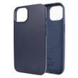 Шкіряний чохол Leather Case with MagSafe для Apple iPhone 12 / 12 Pro Темно - Синій / Midnight Blue