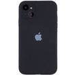 Чохол для Apple iPhone 13 Silicone Full camera закритий низ + захист камери / Чорний / Black