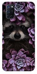 Чохол для Oppo A52 / A72 / A92 PandaPrint Єнот в кольорах квіти