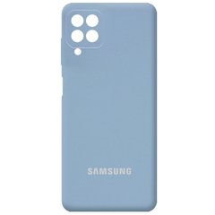Чохол Samsung Galaxy A22 4G / M32 Silicone Full camera закритий низ + захист камери Блакитний / Lilac Blue