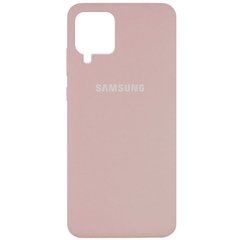 Чехол для Samsung A42 5G Silicone Full с закрытым низом и микрофиброй Розовый / Pink Sand