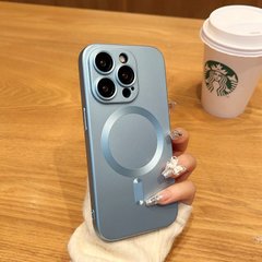 Чехол для iPhone 12 / 12 Pro Sapphire Matte with MagSafe + стекло на камеру Sierra Blue